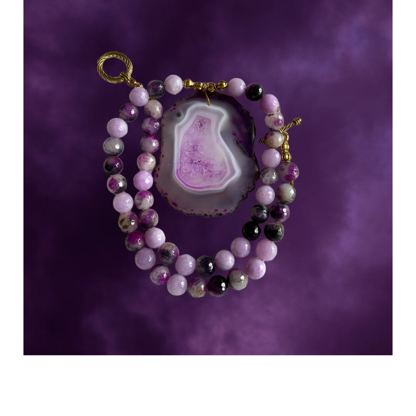 Purple Agate Necklace